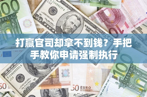 武汉打赢官司却拿不到钱？手把手教你申请强制执行