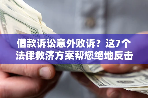武汉借款诉讼意外败诉？这7个法律救济方案帮您绝地反击！