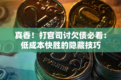 武汉真香！打官司讨欠债必看：低成本快胜的隐藏技巧