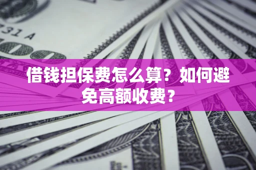 武汉借钱担保费怎么算？如何避免高额收费？