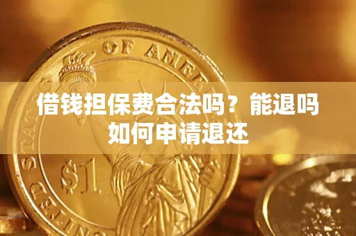 武汉借钱担保费合法吗？能退吗如何申请退还