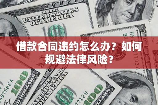 武汉借款合同违约怎么办？如何规避法律风险？